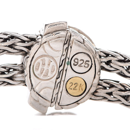 John Hardy Sterling Silver 22K Yellow Gold 12mm Palu Station Bracelet 5 of 6