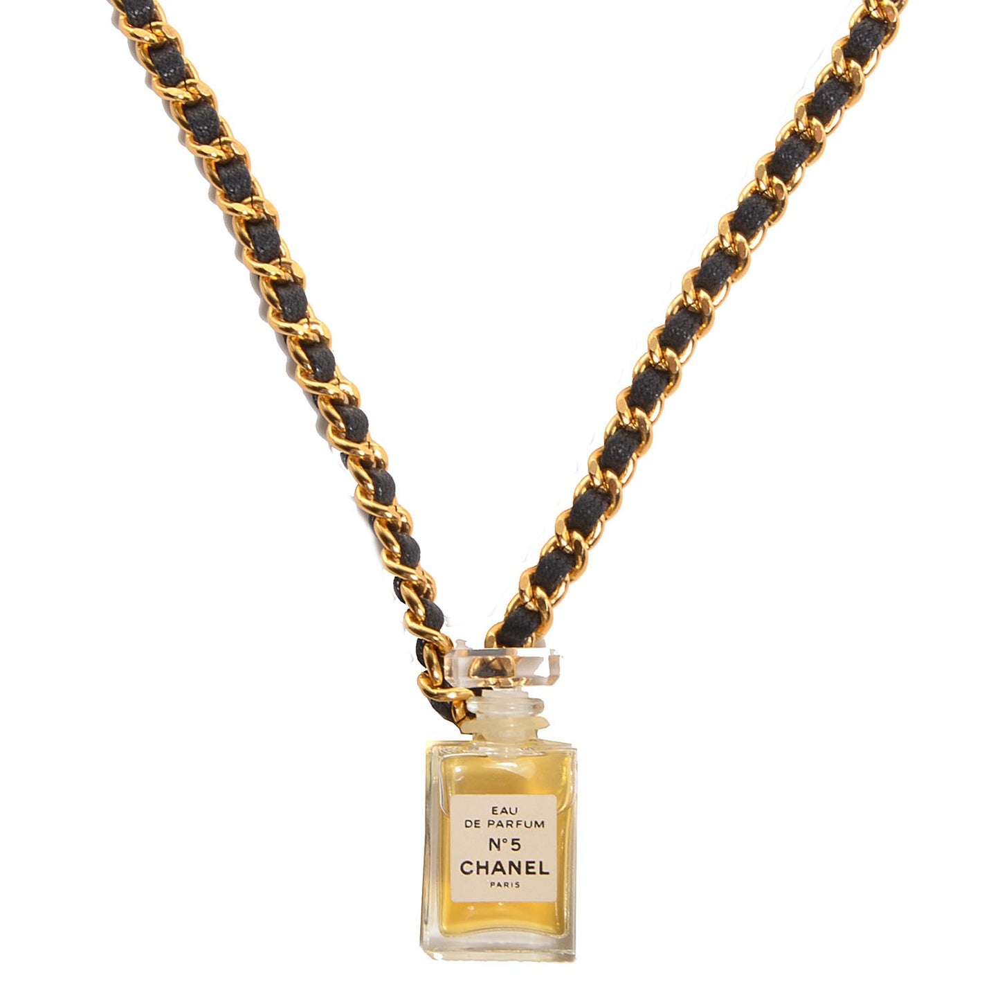 N°5 Perfume Chain Link Necklace Gold