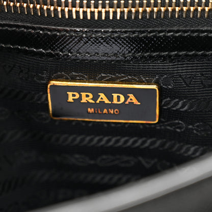 Prada Saffiano Vernice Messenger Bag Black 6 of 17