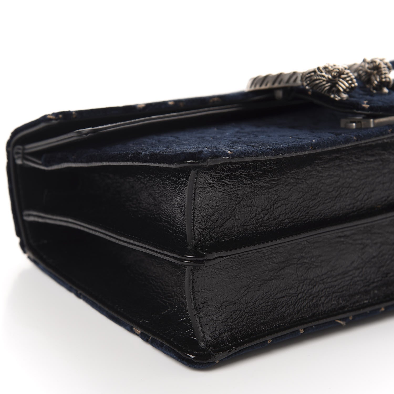 Gucci Velvet Skipper GG Monogram Small Dionysus Shoulder Bag Blue Beige Black 7 of 11