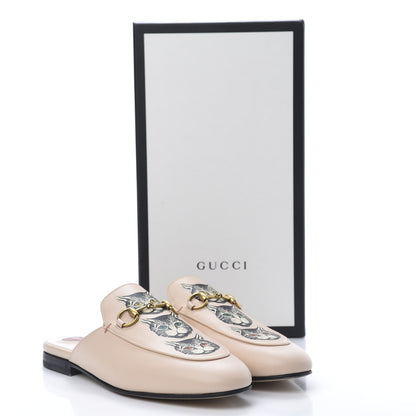 Gucci Calfskin Mystic Cat Womens Princetown Slippers 37 Mill Pink Multicolor 8 of 9