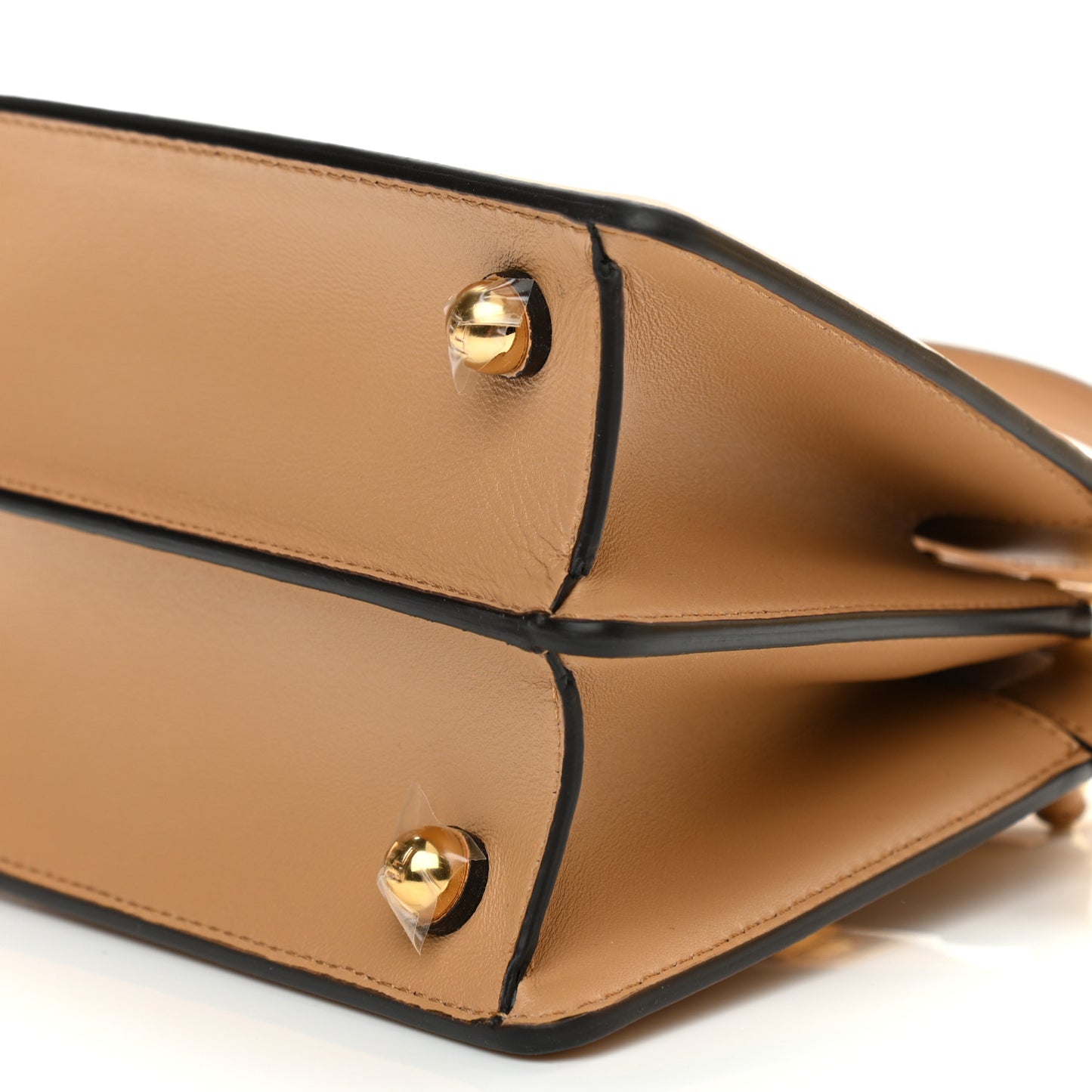 Shiny Nappa Petite Peekaboo I SEE U Satchel Miele Scuro