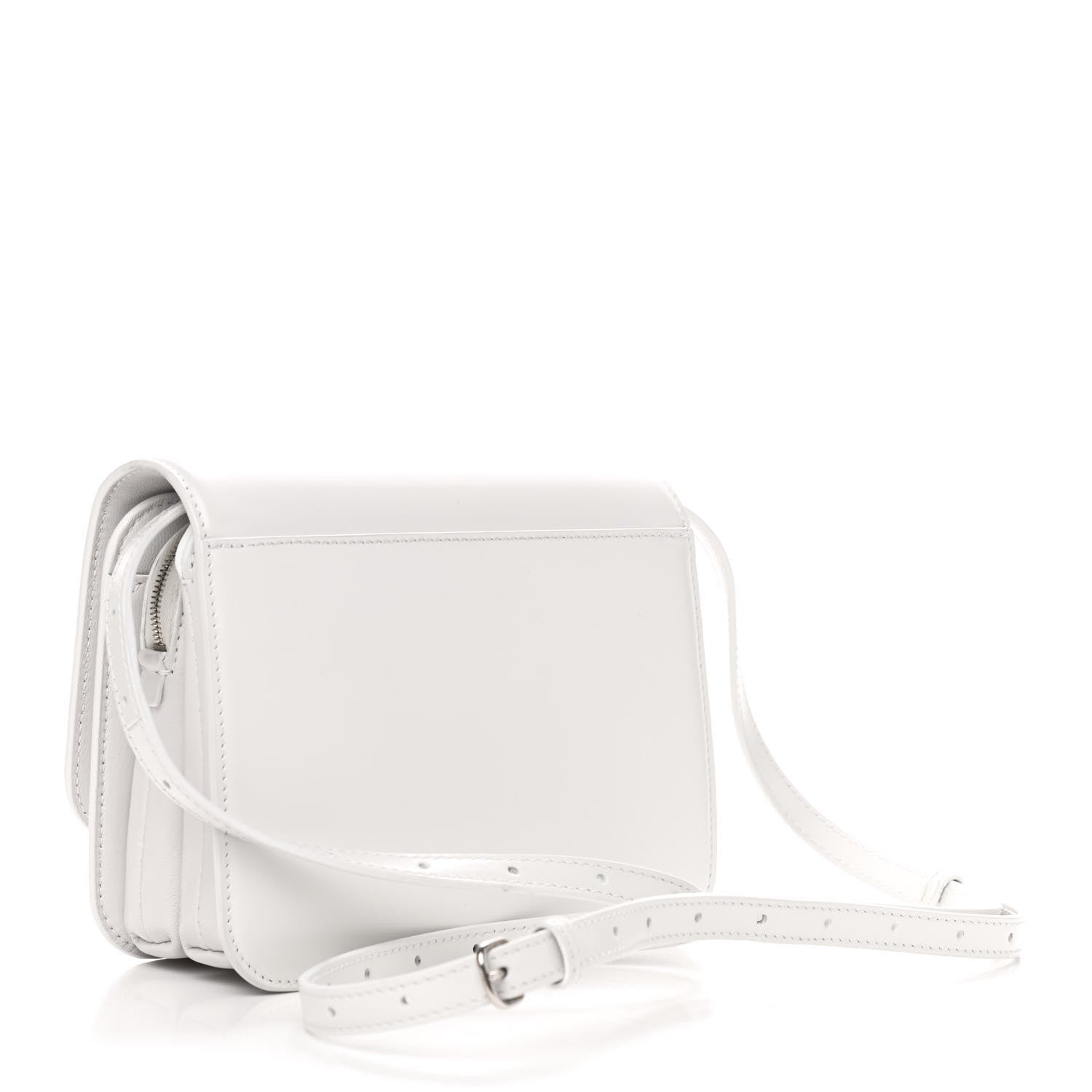 Balenciaga Shiny Box Calfskin Small B Bag White 3 of 8