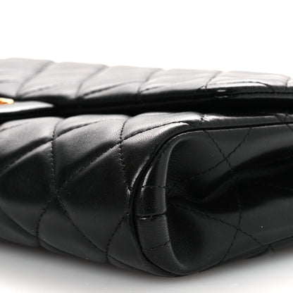 Chanel Lambskin Quilted Clutch with Chain Flap Black 10 of 11