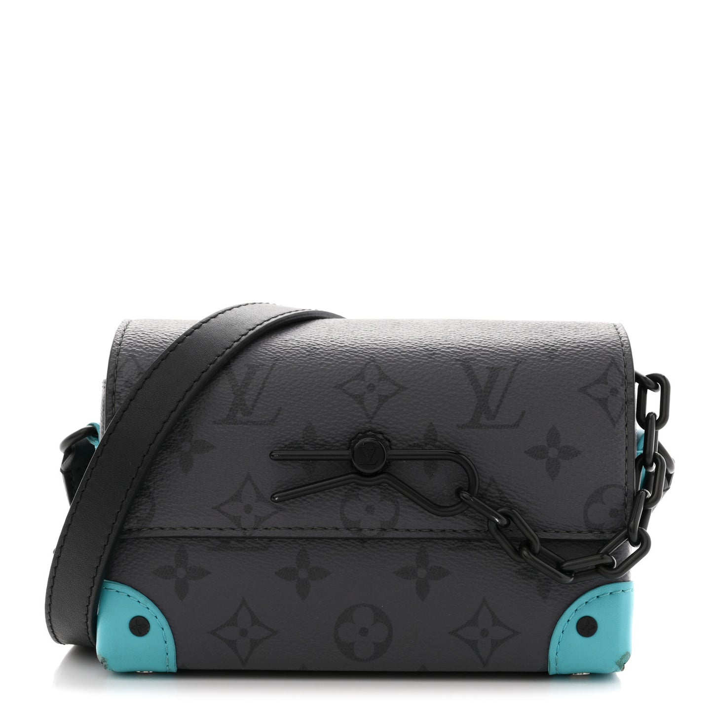 Reverse Monogram Eclipse Steamer Wearable Wallet Turquoise