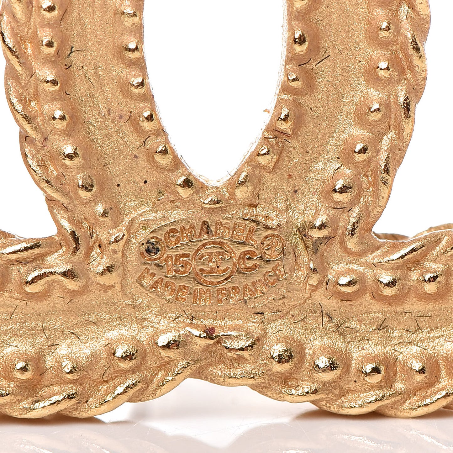 CC Drop Earrings Matte Gold