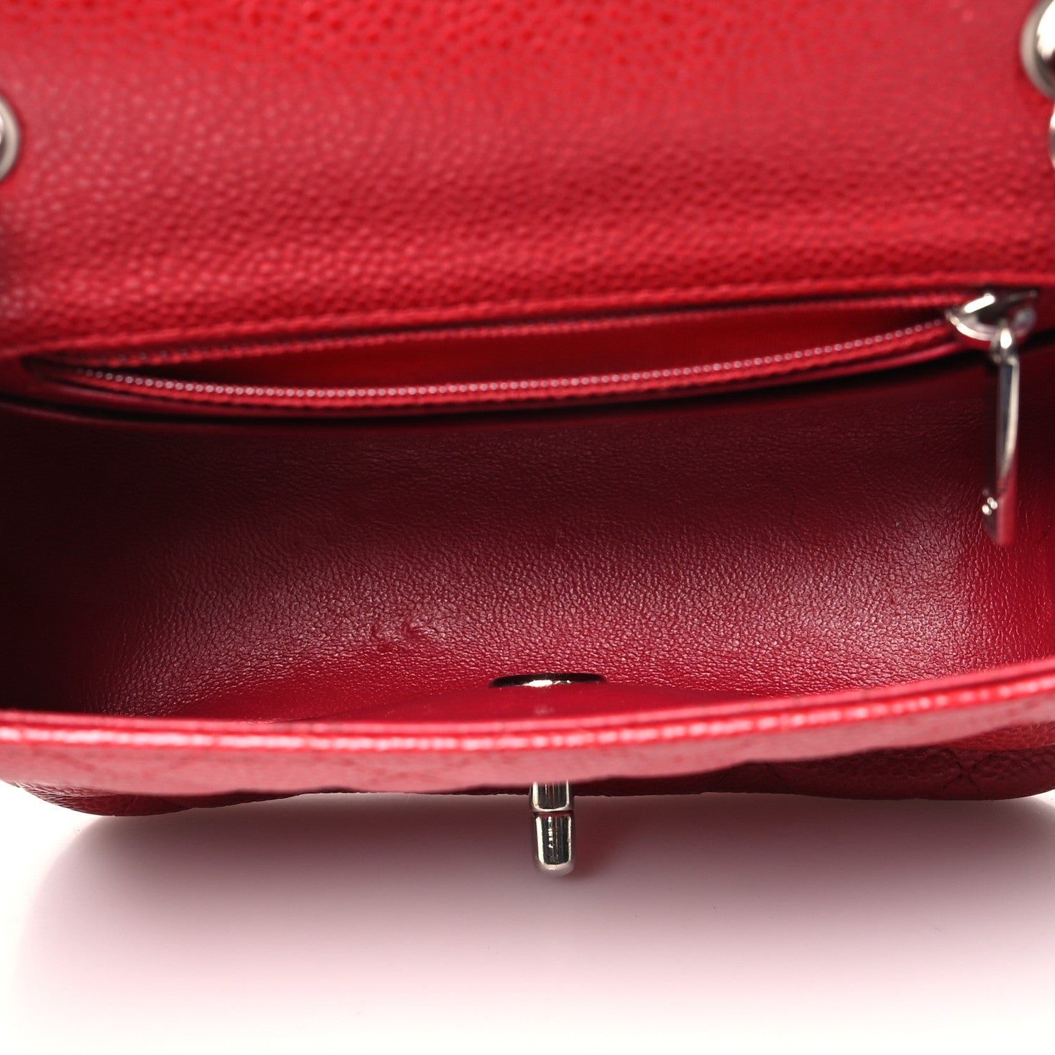 Chanel Caviar Quilted Mini Square Flap Red 5 of 11