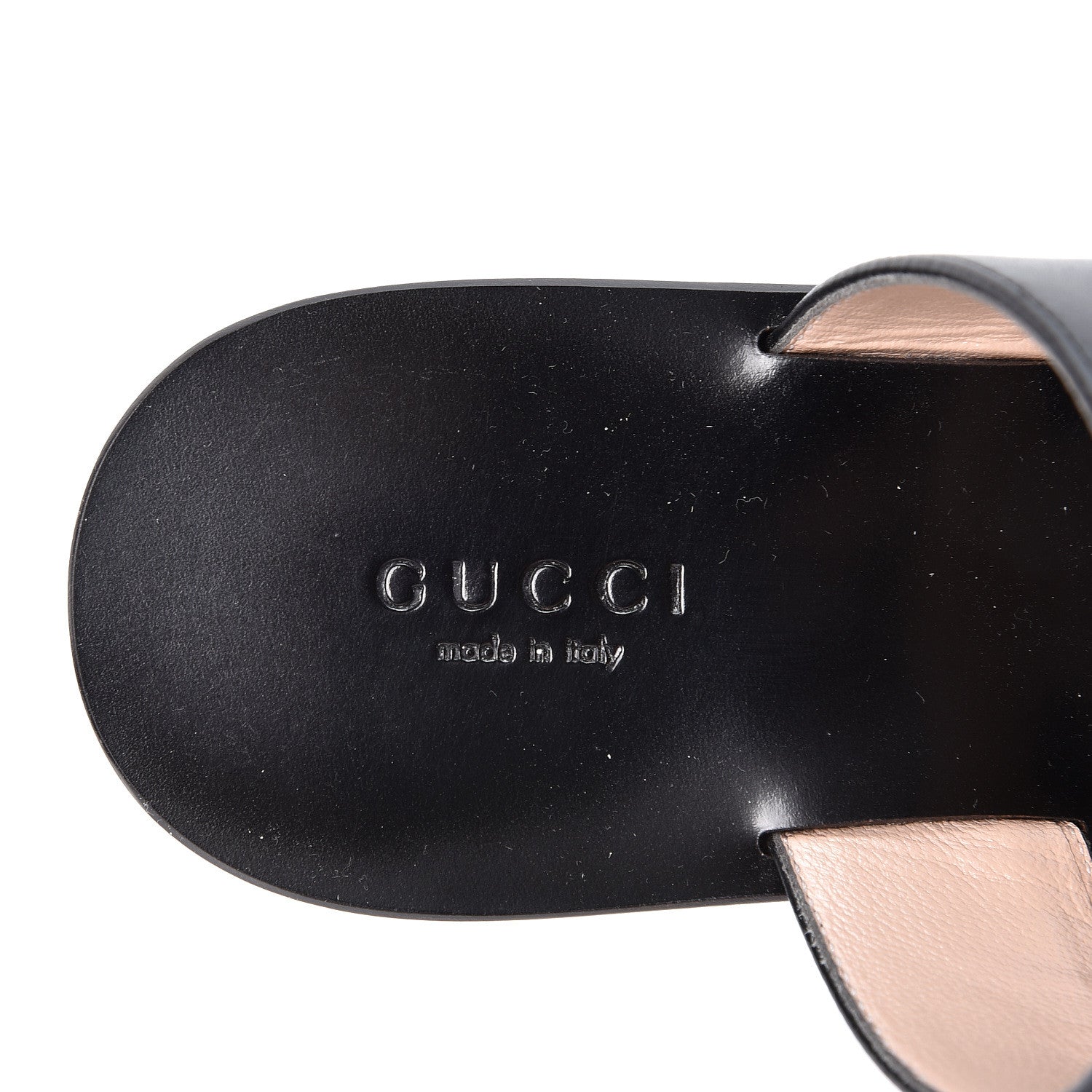 Gucci Calfskin Double G Thong Sandals 36 Black 8 of 10