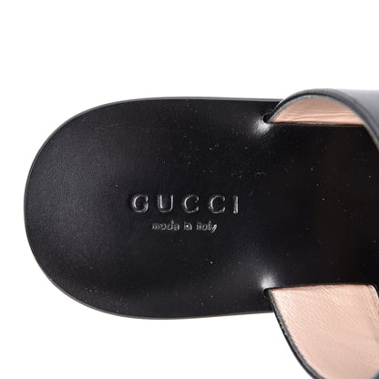 Gucci Calfskin Double G Thong Sandals 36 Black 8 of 10