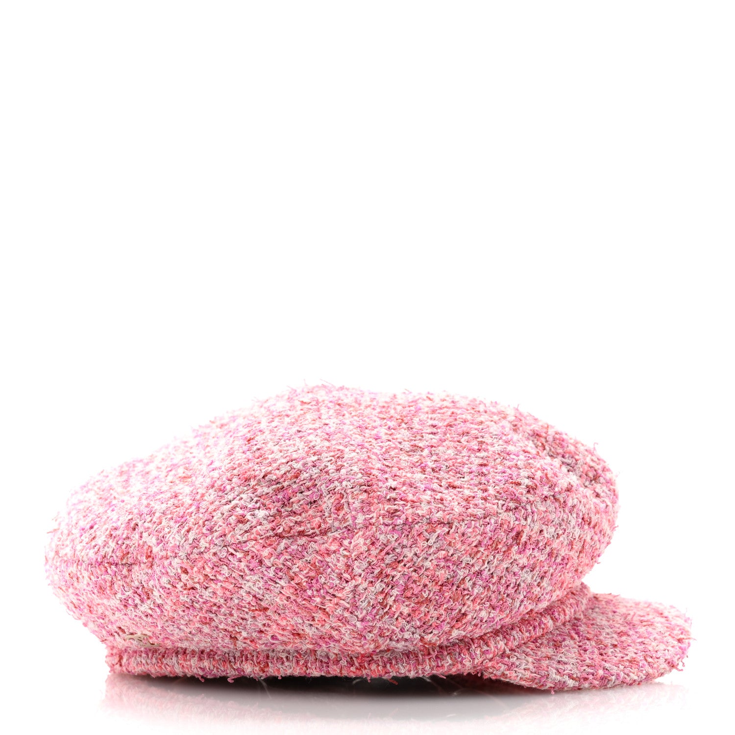 Chanel Cotton Tweed Newsboy Hat M Pink Ecru 5 of 9
