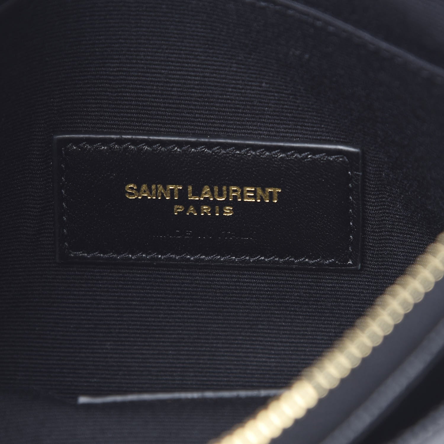 Saint Laurent Grain De Poudre Chevron Monogram Bill Pouch Black 6 of 8