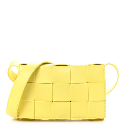 Bottega Veneta Lambskin Maxi Intreccio Small Cassette Crossbody Bag Sherbert 1 of 9
