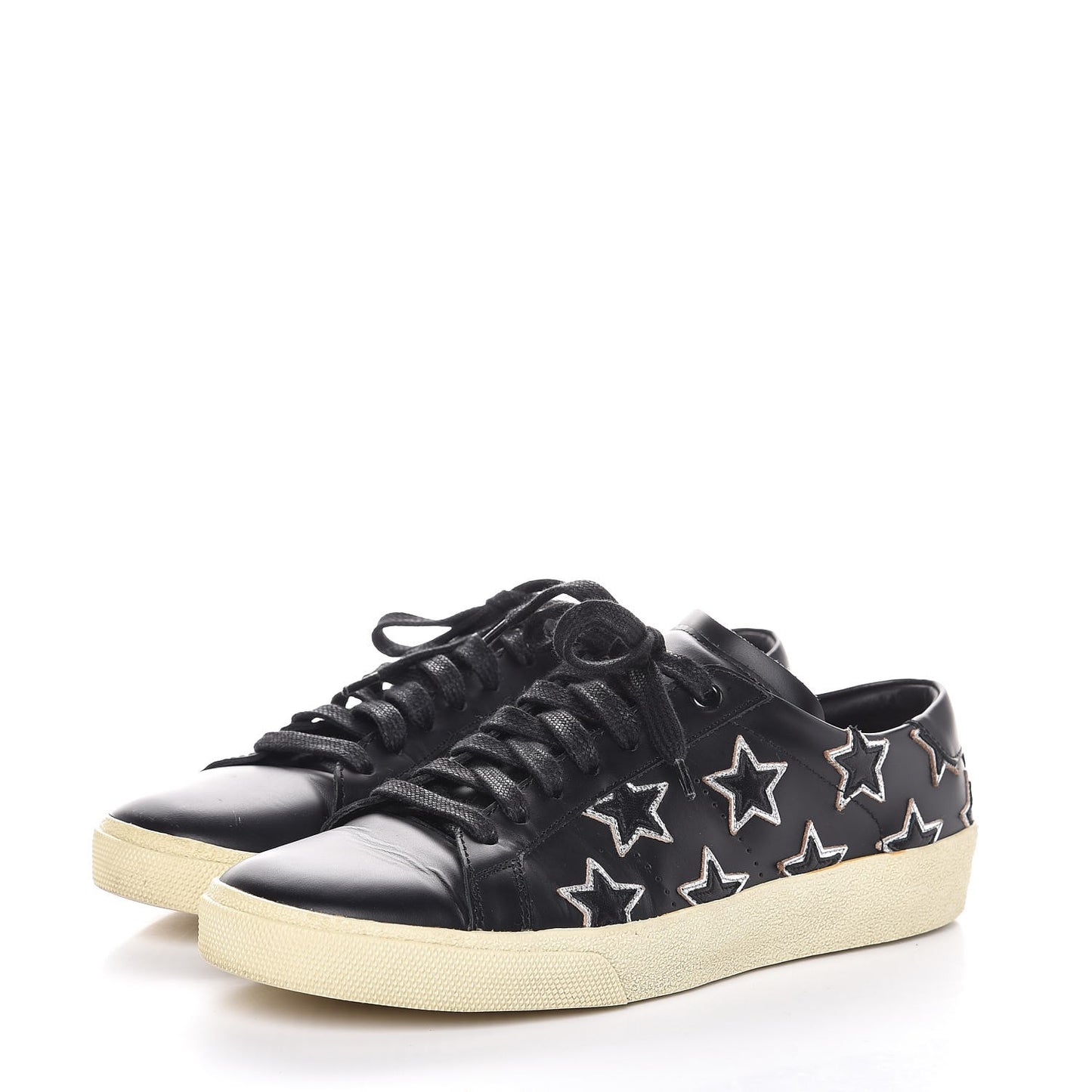 Nappa Star Court Sneakers 38.5 Black