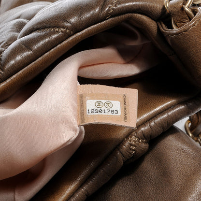 Chanel Lambskin Bubble Quilt Flap Bag Brown 7 of 7