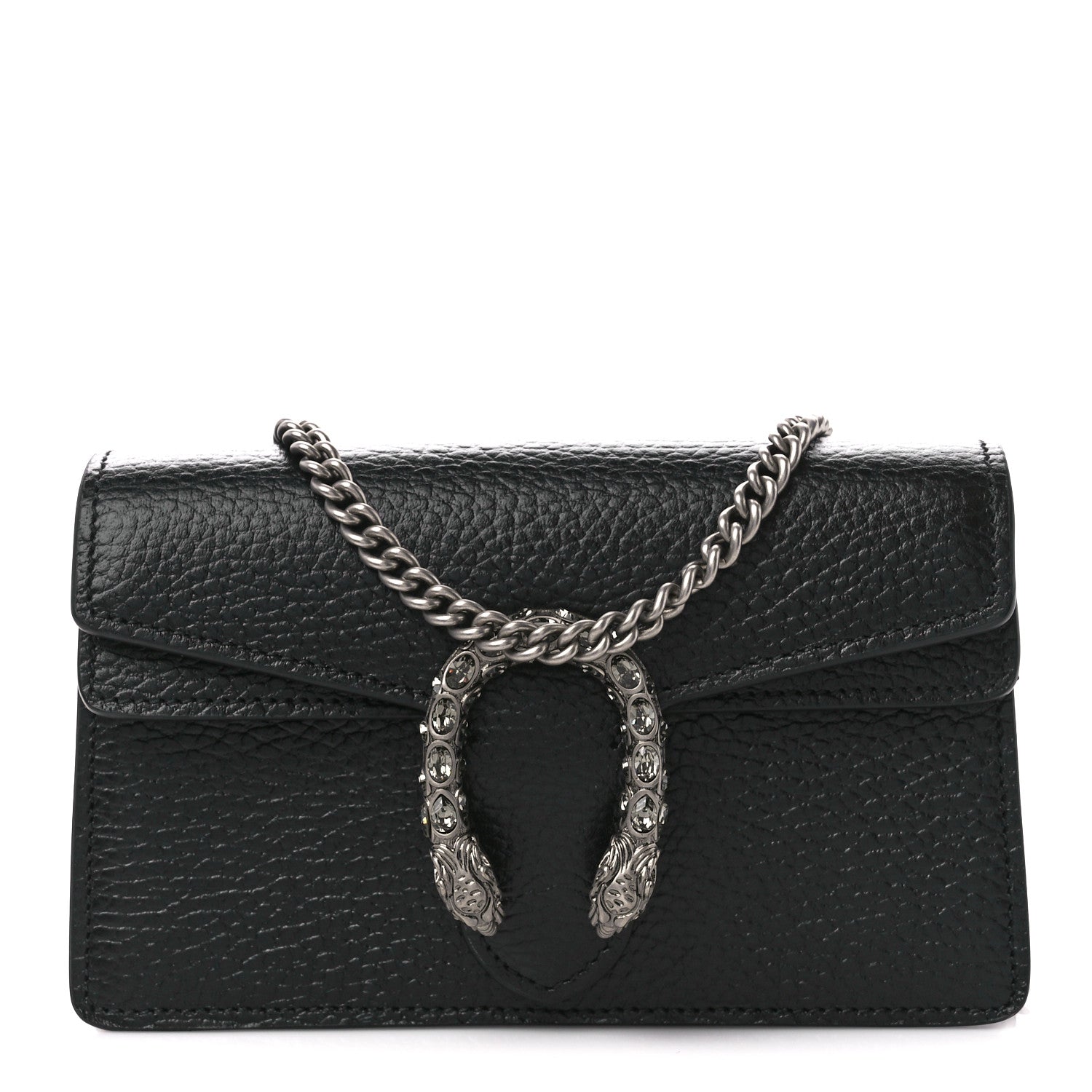 Gucci Calfskin Super Mini Dionysus Shoulder Bag Black 1 of 12