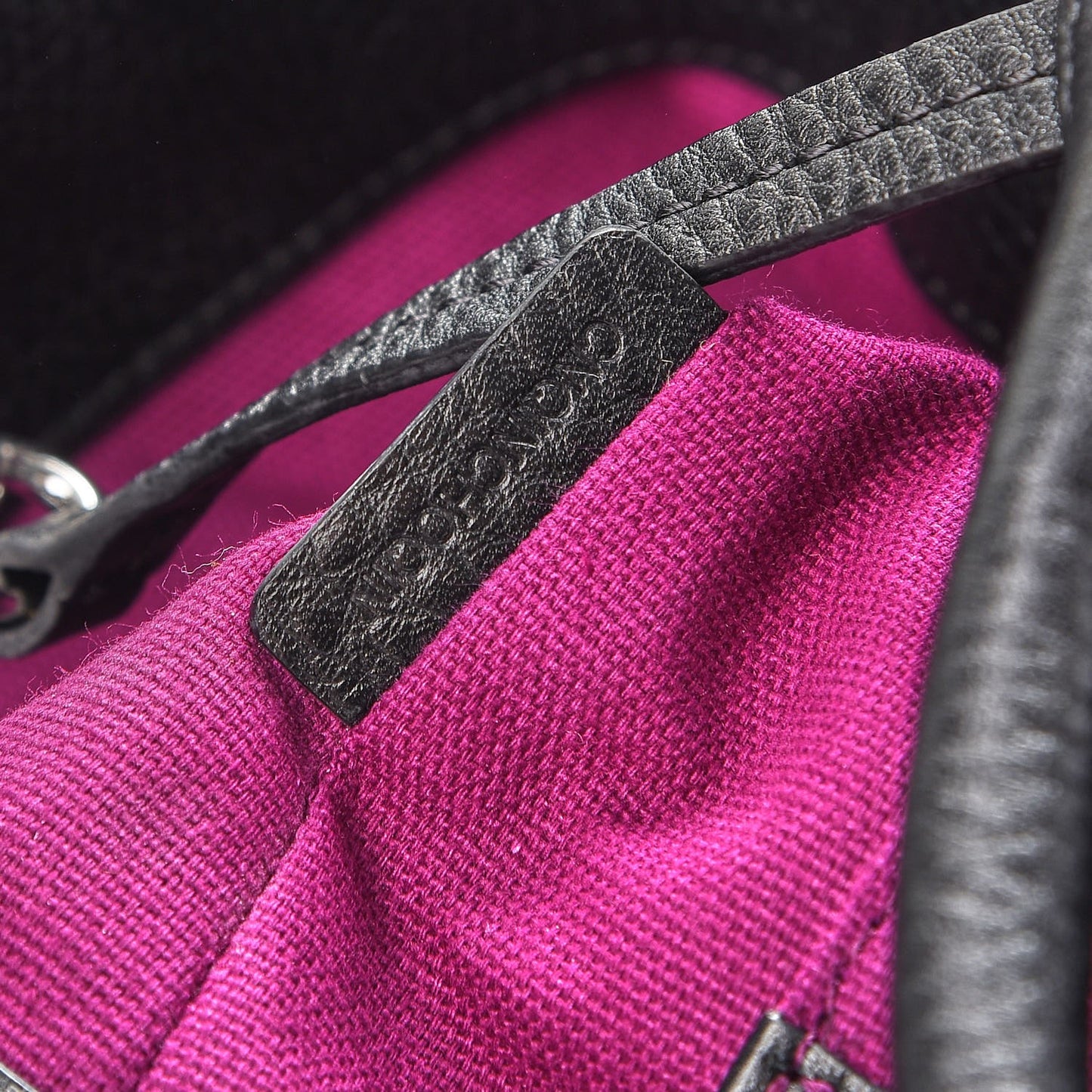 Calfskin Beat Check Tote Black