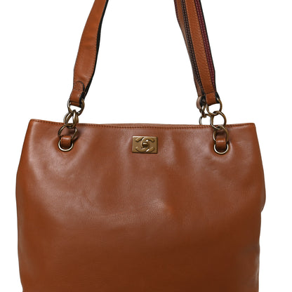 Chanel Lambskin North South Tote Brown 7 of 11