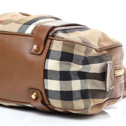 Burberry House Check Satchel Saddle Brown 7 of 15