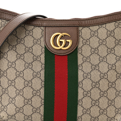 Gucci GG Supreme Monogram Web Small Ophidia Half Moon Hobo Brown 8 of 17