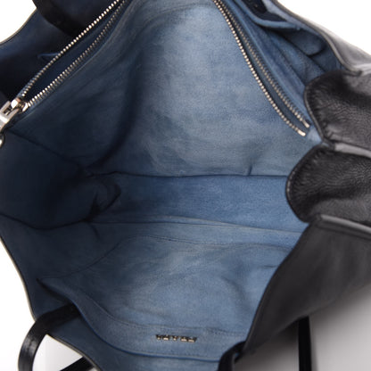 Prada Glace Calf Etiquette Shopping Bag Black Astrale 7 of 9