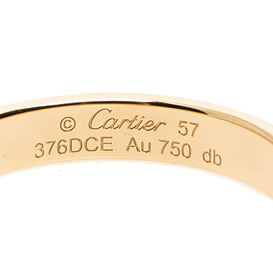 18K Yellow Gold 3.5mm LOVE Wedding Band Ring 57 8