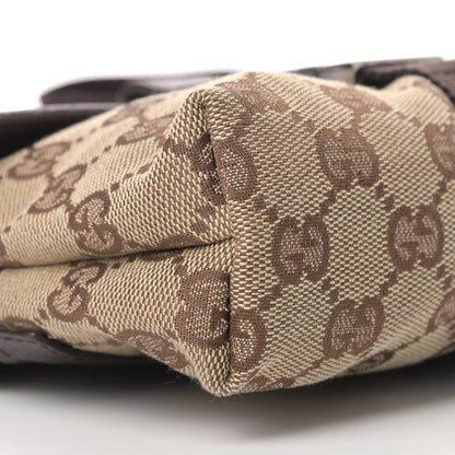 Gucci Monogram Waist Pouch Bag Dark Brown 8 of 9