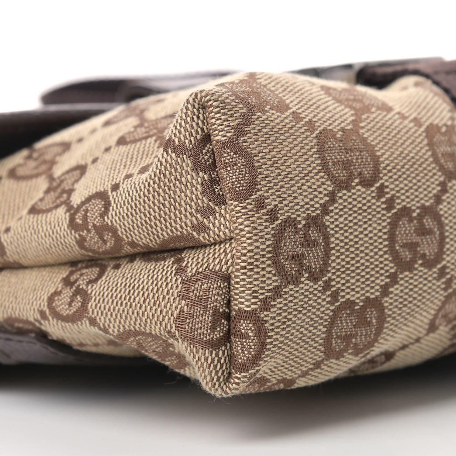 Gucci Monogram Waist Pouch Bag Dark Brown 8 of 9