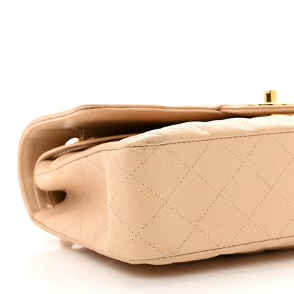 Chanel Caviar Quilted Medium Double Flap Beige 9 of 12