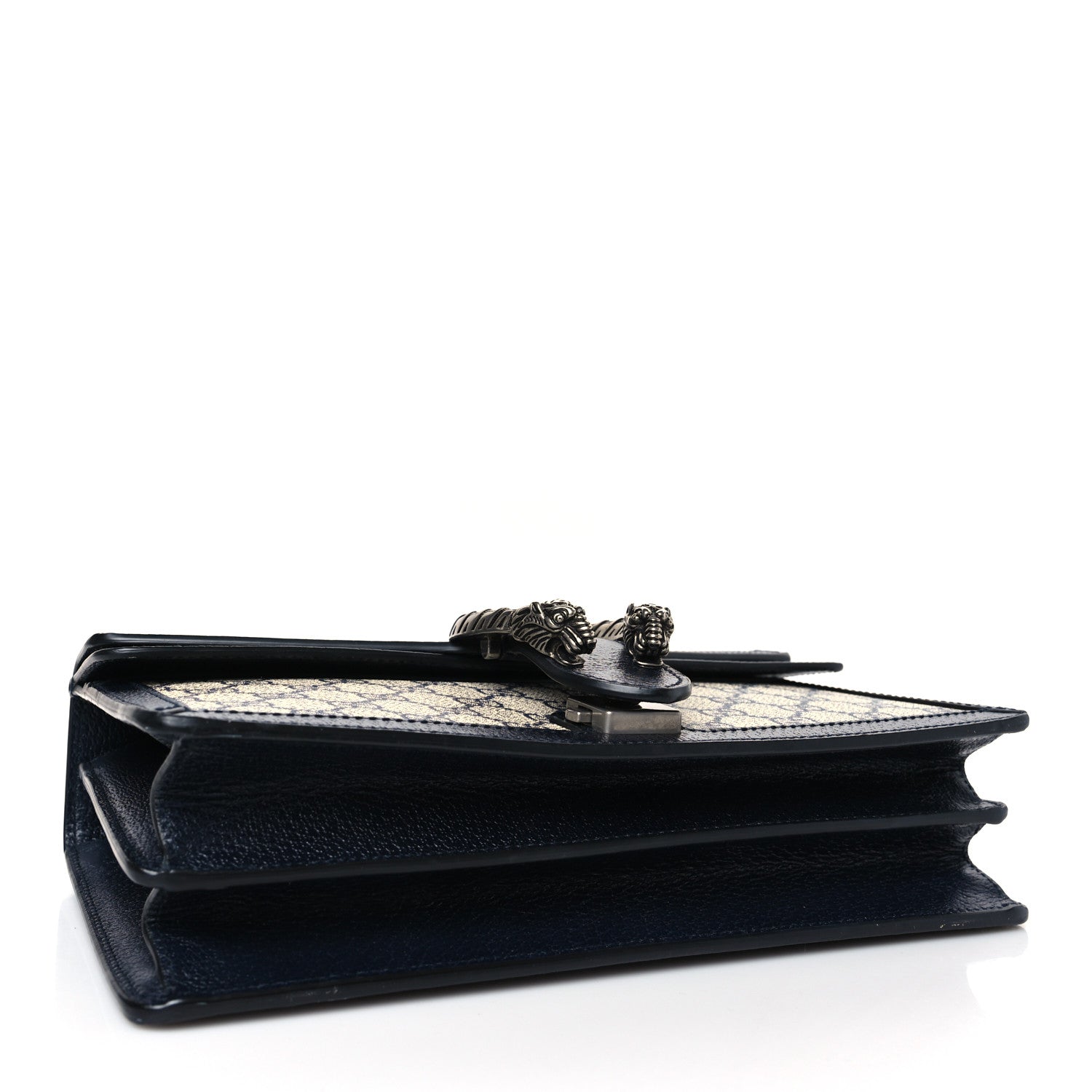 Gucci GG Supreme Monogram Textured Dollar Calfskin Small Dionysus Shoulder Bag Beige Blue 6 of 8