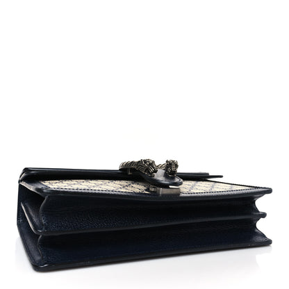 Gucci GG Supreme Monogram Textured Dollar Calfskin Small Dionysus Shoulder Bag Beige Blue 6 of 8