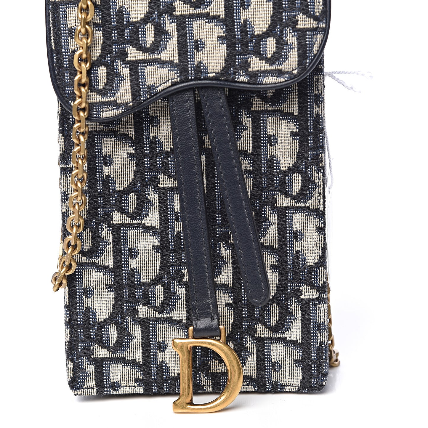 Oblique Saddle Chain Clutch Blue