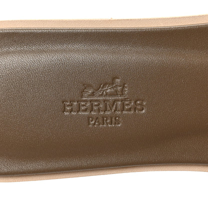 Hermes Epsom Oran Sandals 37.5 Etoupe 7 of 9