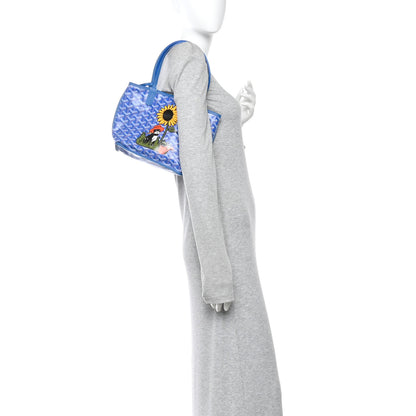 Goyard Goyardine Sunflower Reversible Mini Anjou Sky Blue 3 of 16