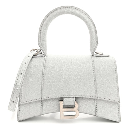 Balenciaga Glitter Fabric Hourglass Top Handle Bag XS Grey 1 of 11