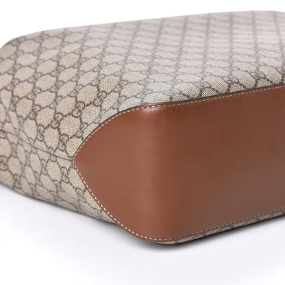 Gucci GG Supreme Monogram Large Linea A Hobo Light Brown 6 of 11
