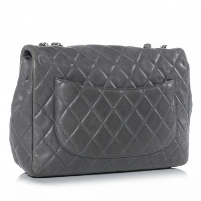Chanel Lambskin Jumbo Single Flap Grey 3 of 10