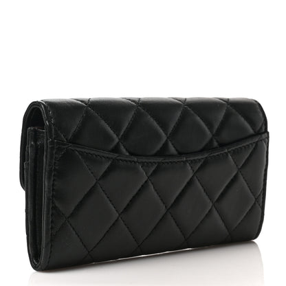 Chanel Lambskin Quilted Medium Flap Wallet Black 3 of 7