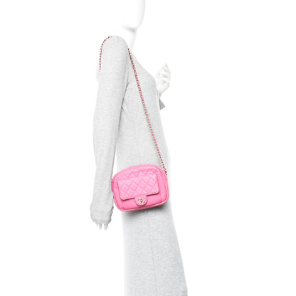 Chanel Caviar Quilted CC Day Camera Case Pink 2 of 13