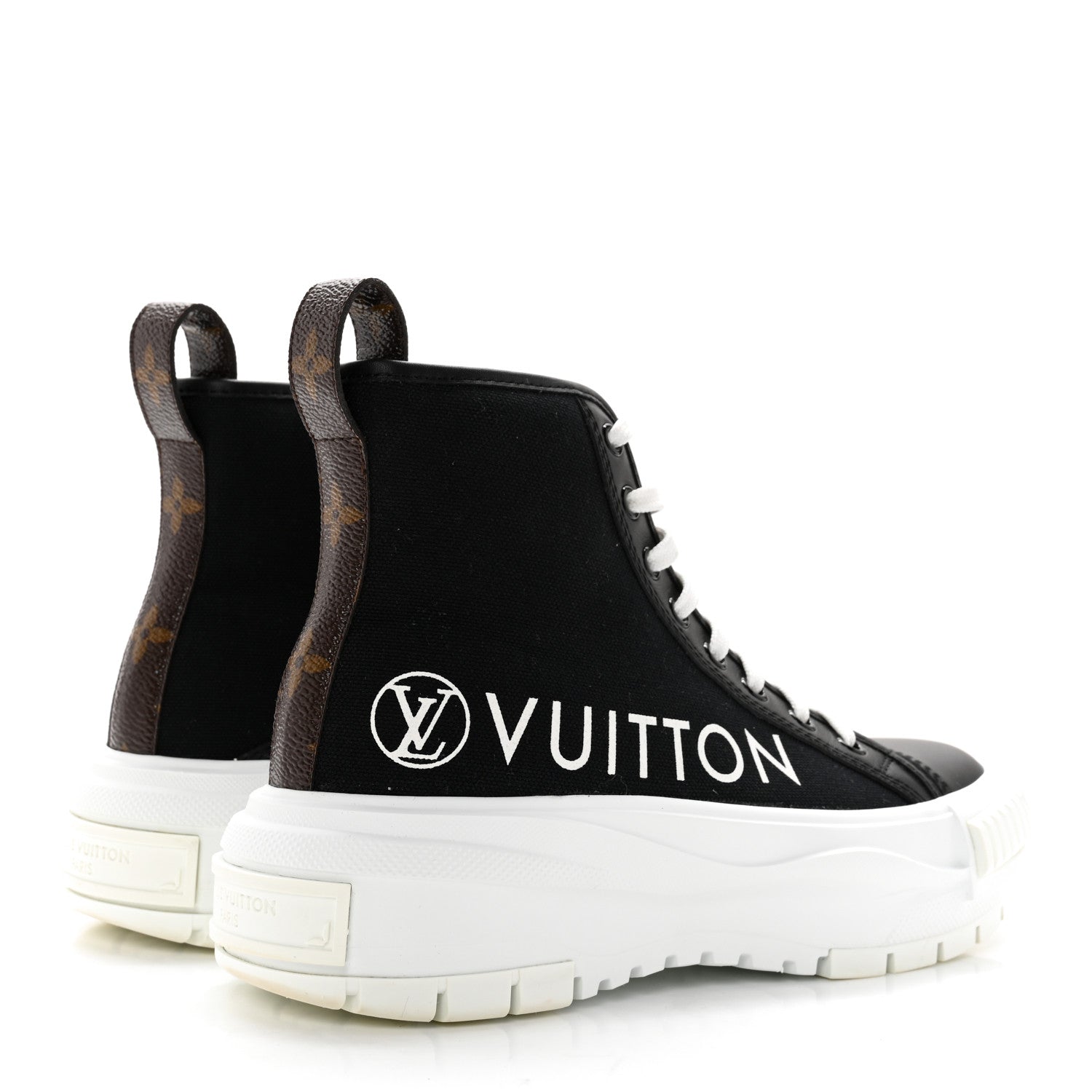 Louis Vuitton Canvas LV Squad Sneaker Boots 37 Black 4 of 13