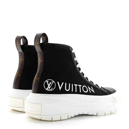 Louis Vuitton Canvas LV Squad Sneaker Boots 37 Black 4 of 13