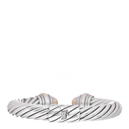 David Yurman Sterling Silver 14K Yellow Gold 10mm Cable Classics Bracelet 3 of 4
