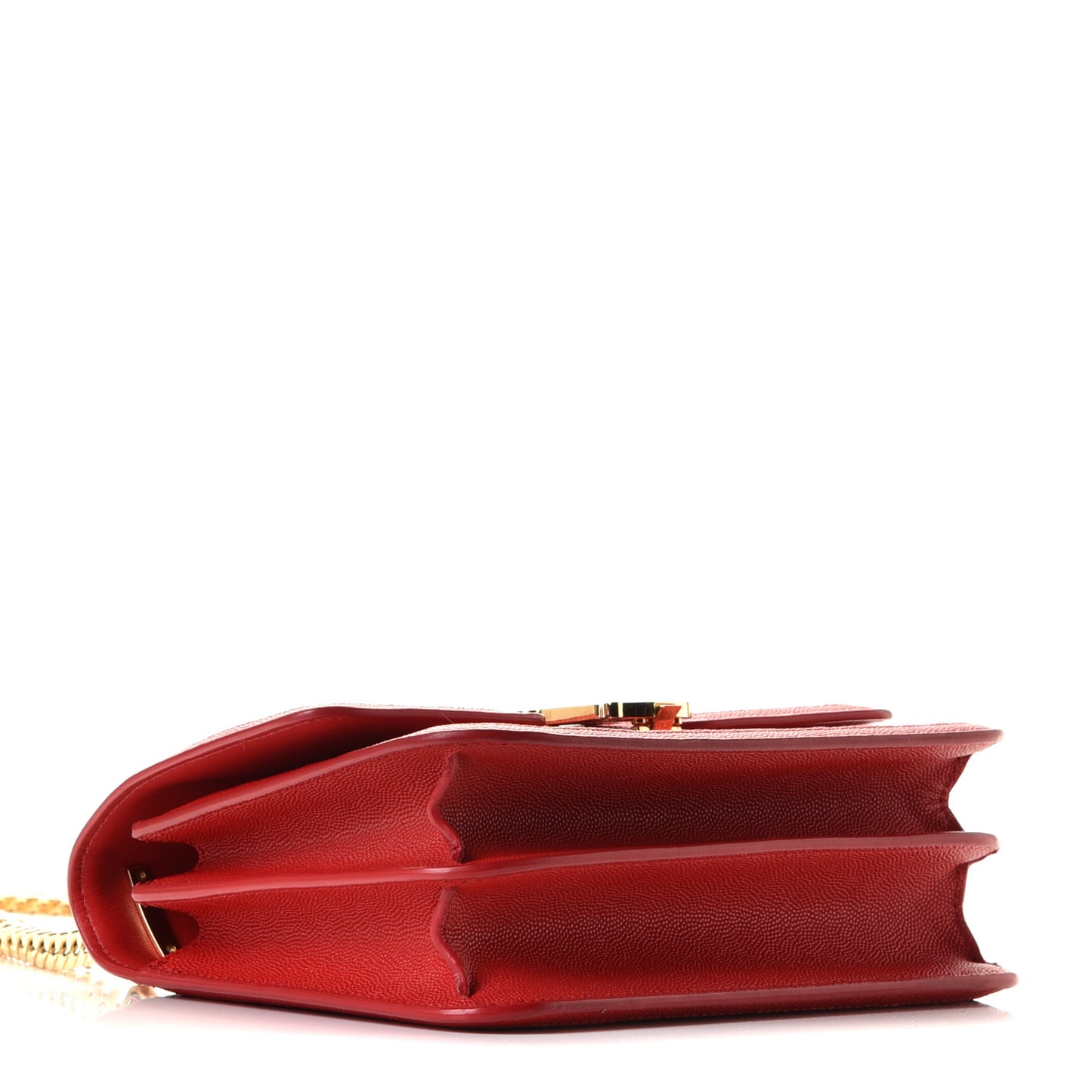 Grainy Calfskin Monogram Embossed Small TB Chain Bag Bright Red