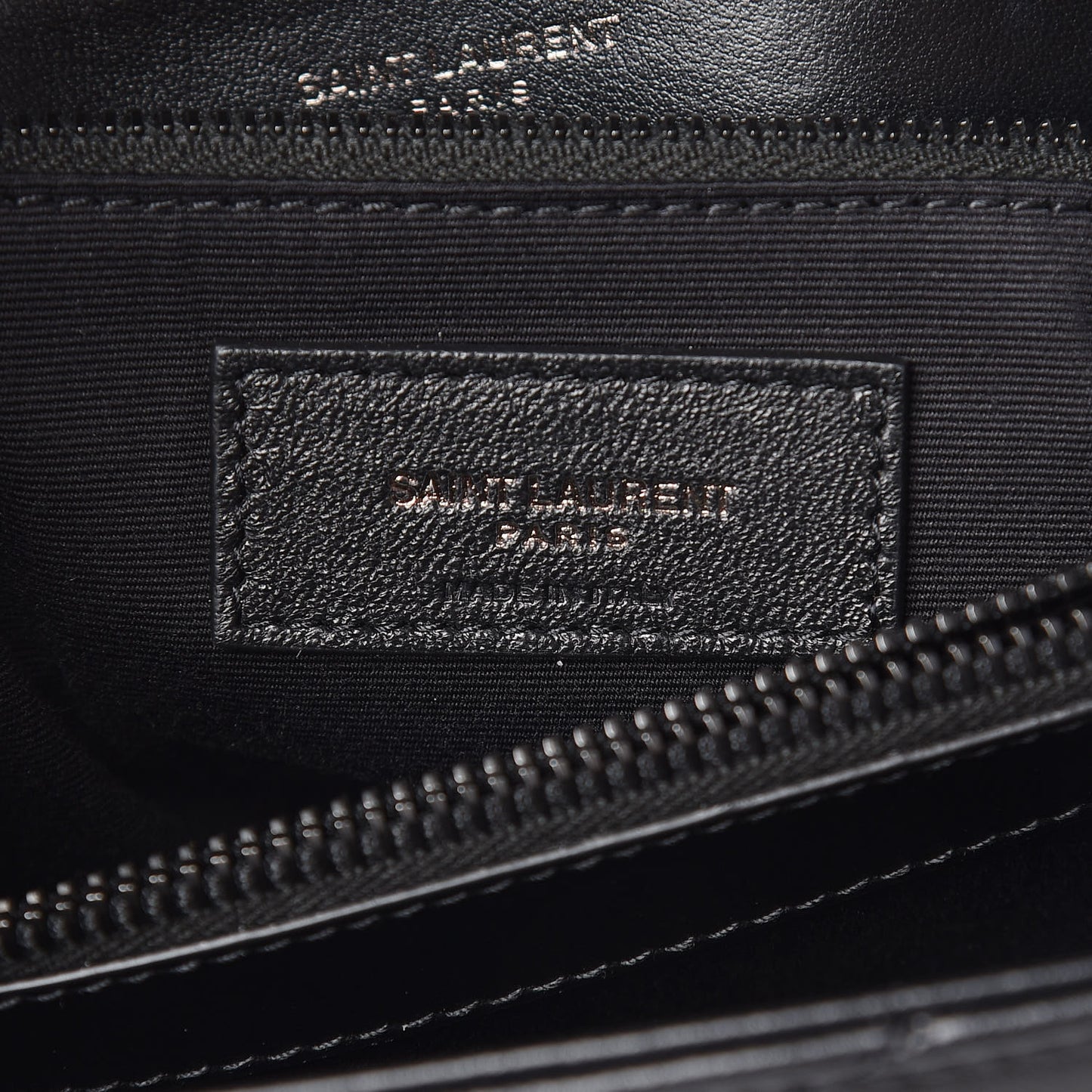 Calfskin Y Quilted Monogram Medium Loulou Chain Satchel Black