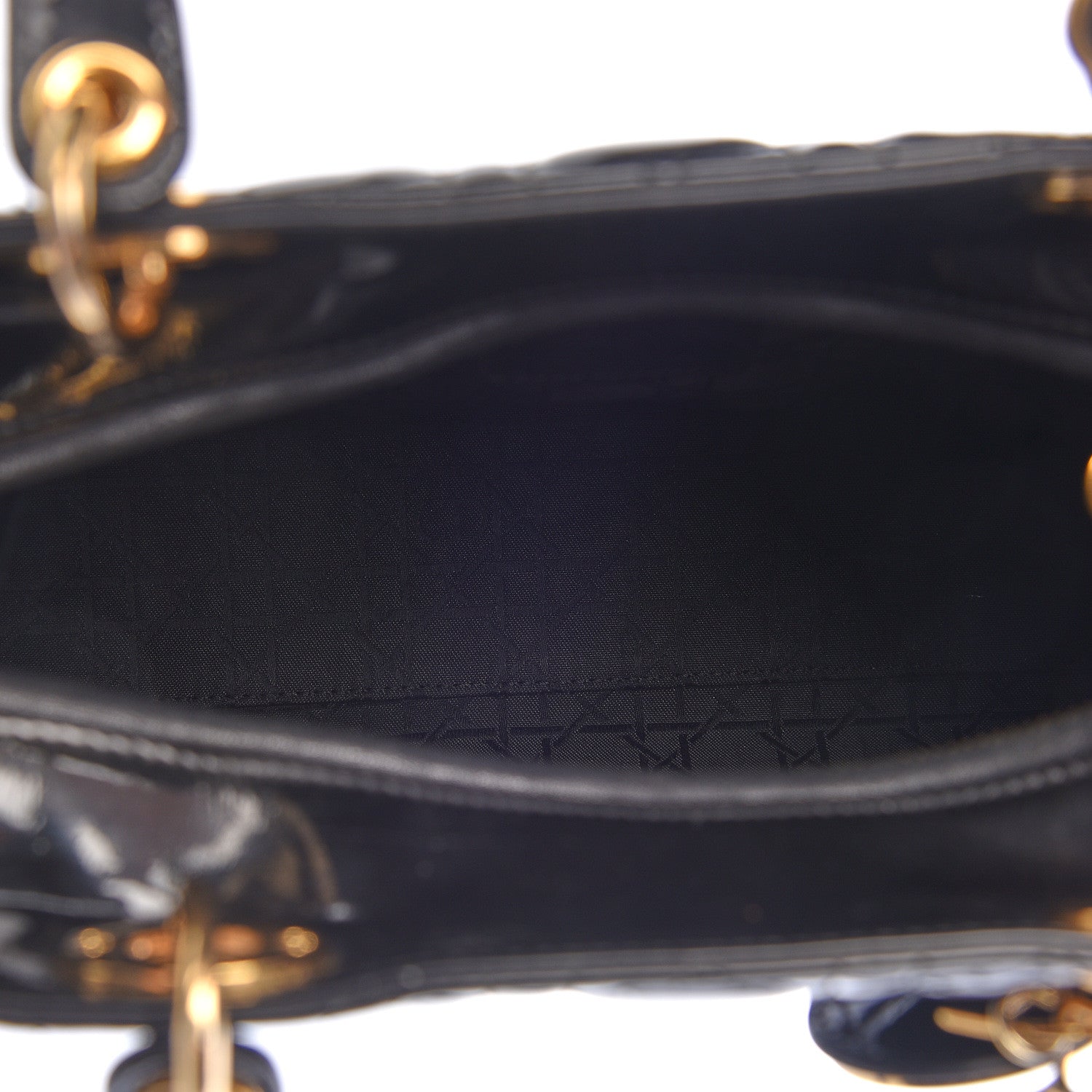 Christian Dior Patent Cannage Large Lady Dior Black 7 of 15