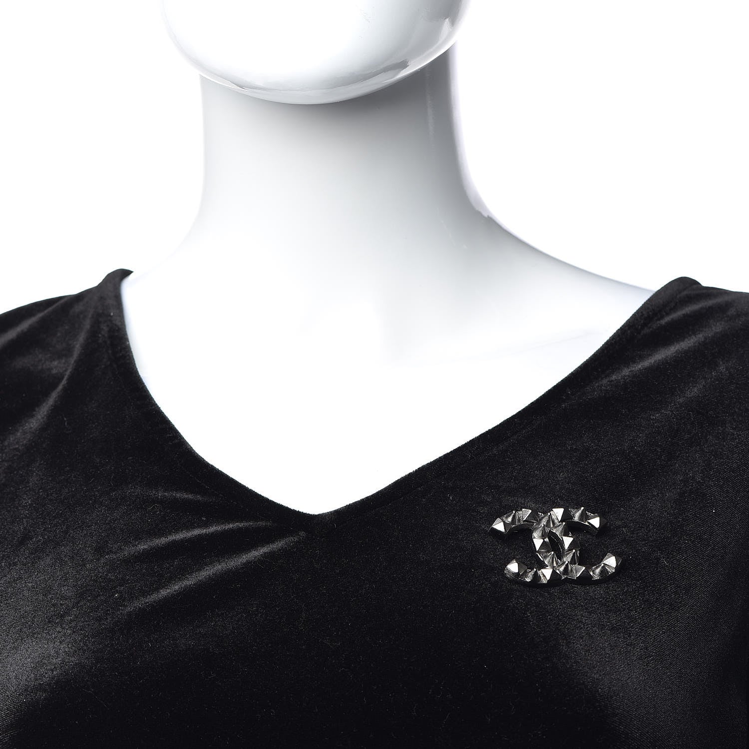 Chanel Ruthenium CC Spike Brooch 2 of 5