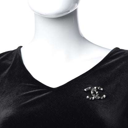 Chanel Ruthenium CC Spike Brooch 2 of 5