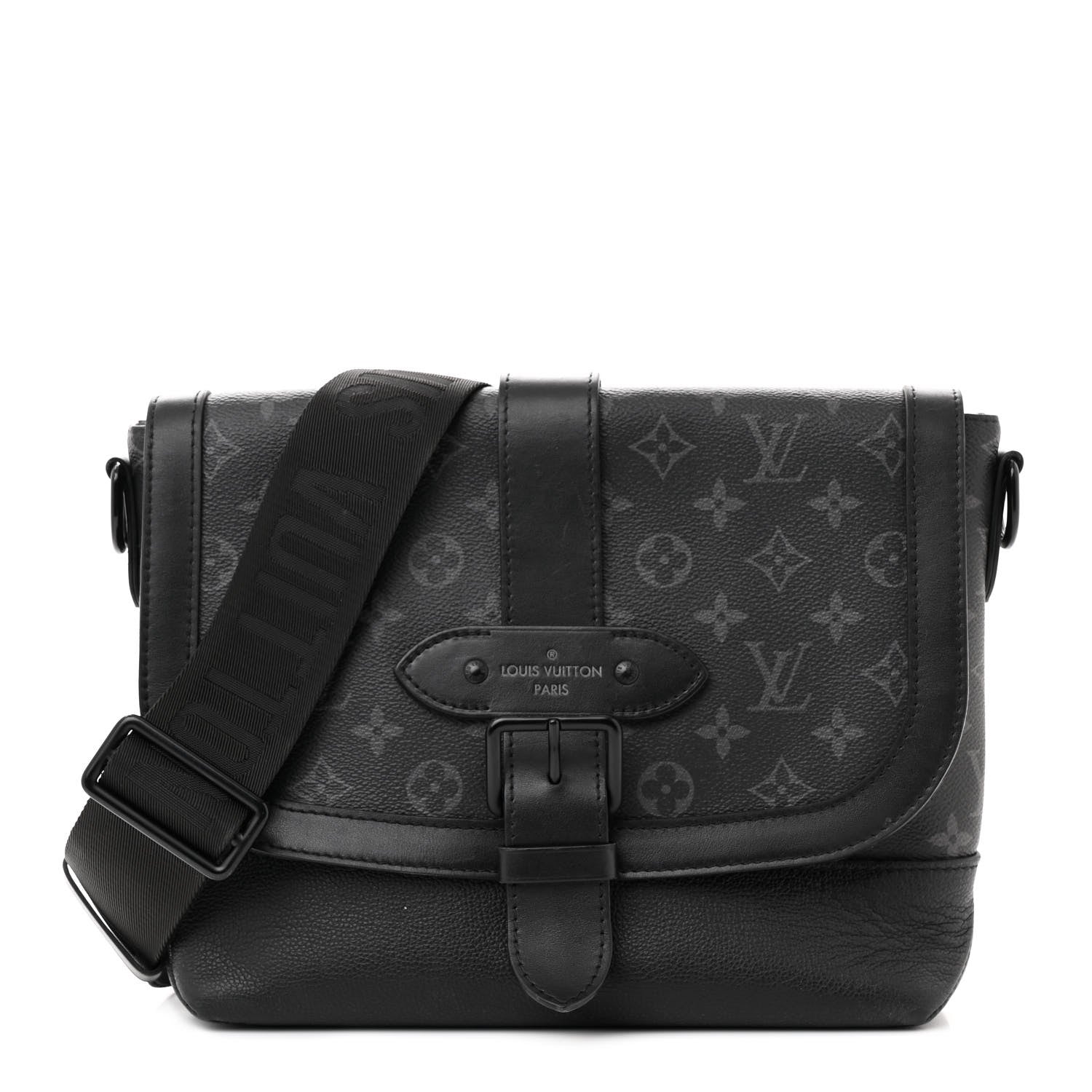 Louis Vuitton Monogram Eclipse Saumur Messenger NV Black 1 of 15