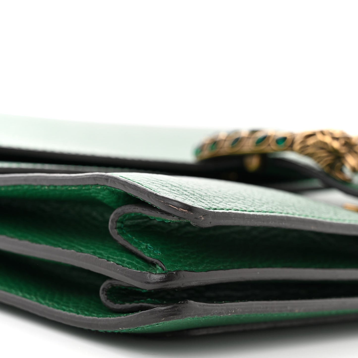 Dollar Calfskin Crystal Medium Dionysus Shoulder Bag Emerald