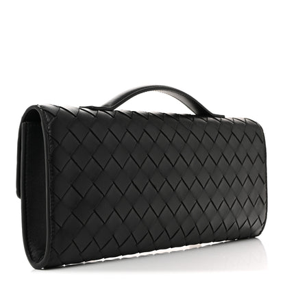 Bottega Veneta Nappa Intrecciato Long Andiamo Top Handle Clutch Black 3 of 7