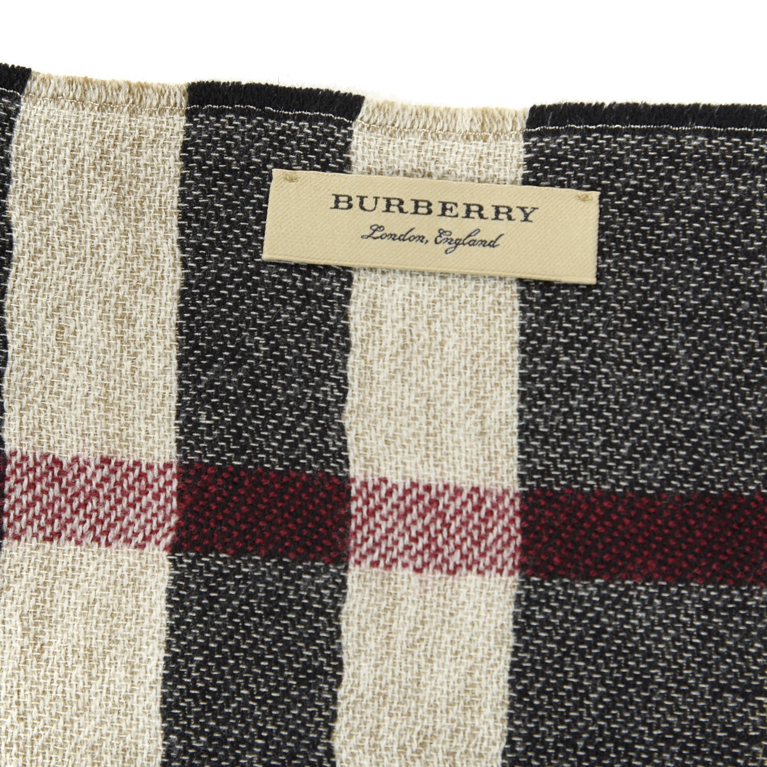 Burberry Wool Reversible Color Check Scarf Camel Check 3 of 4